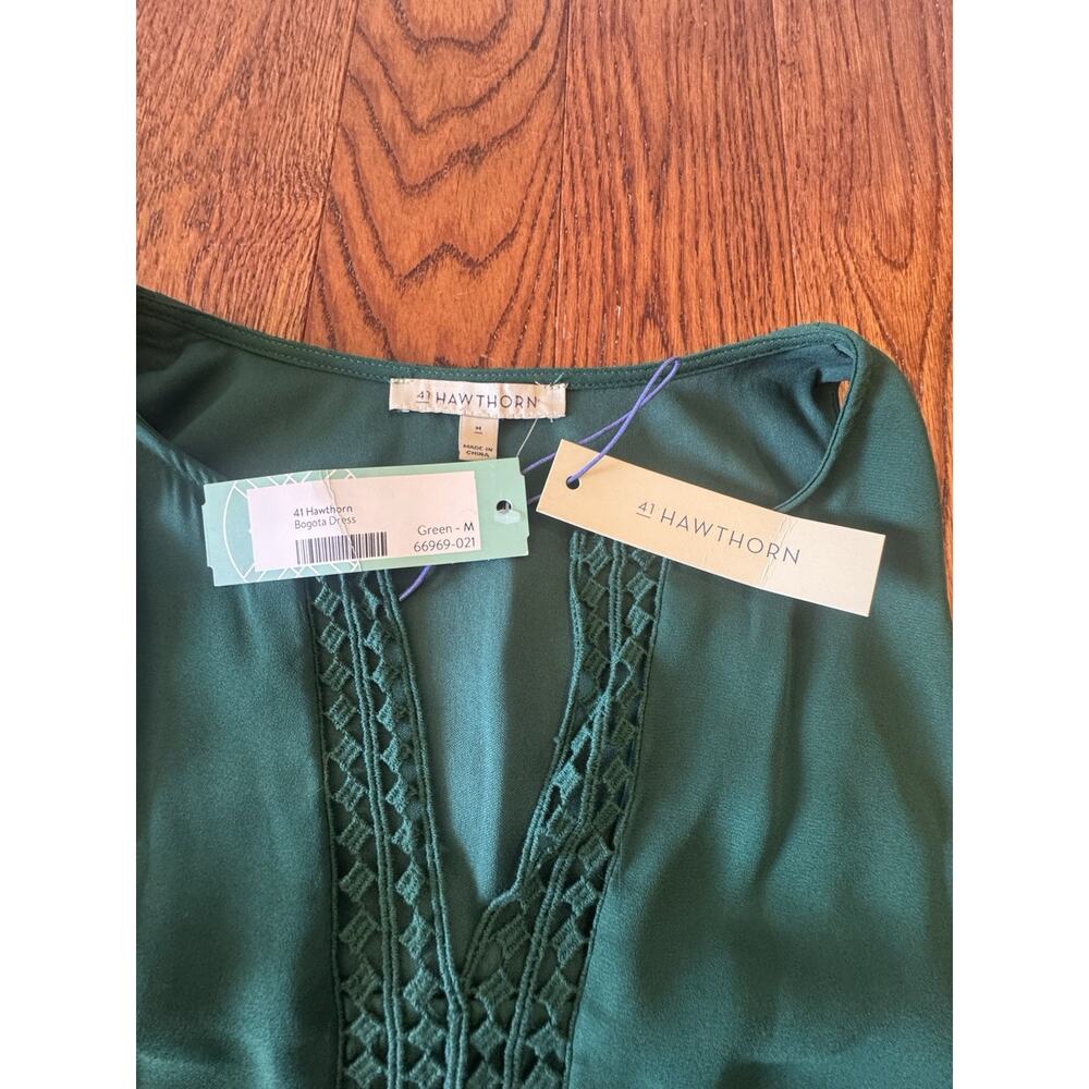 NWT 41 Hawthorn Bogota Dress Medium Emerald Green Tank Sleeveless Stitch Fix NEW - Picture 13 of 15